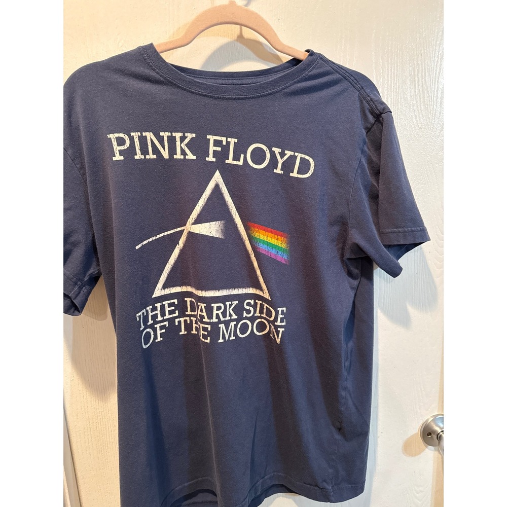 Pink Floyd Dark Side of the Moon 50th Anniversary T-Shirt Navy Blue Mens Medium